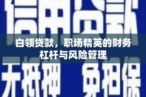 渝北白领贷款，职场精英的财务杠杆与风险管理