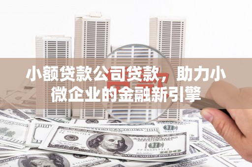 渝北小额贷款公司贷款，助力小微企业的金融新引擎