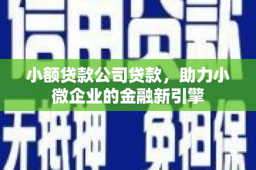 渝北小额贷款公司贷款，助力小微企业的金融新引擎