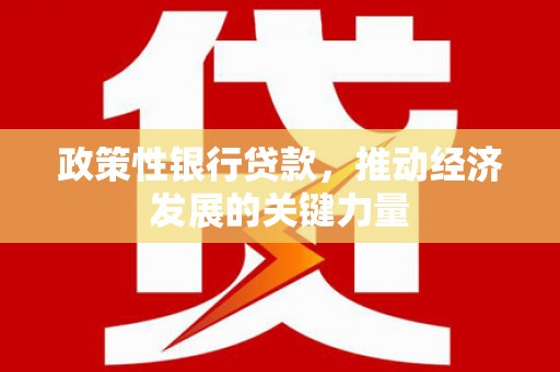 渝北政策性银行贷款，推动经济发展的关键力量